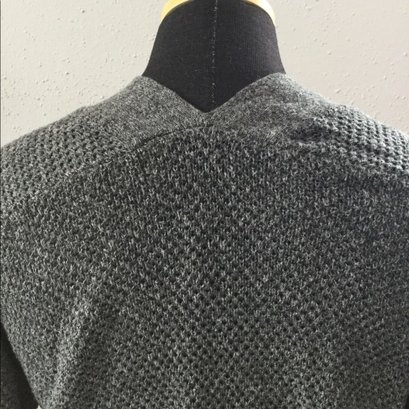 Gray open front belted cardigan - Picture 4 of 8